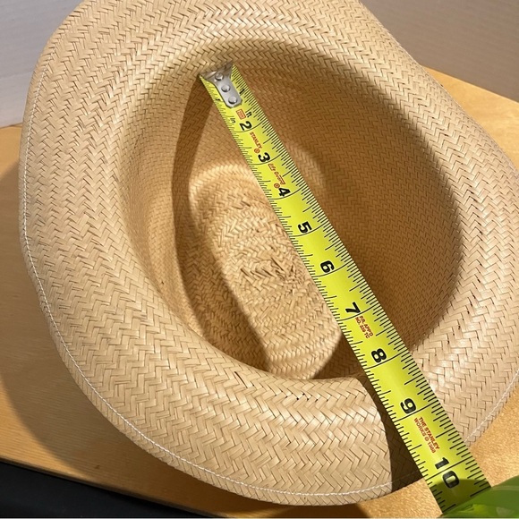 Straw Fedora Hat Trilby Cuban Sun Cap Summer Beach Sun Panama Short Brim Mens OS - Picture 7 of 7